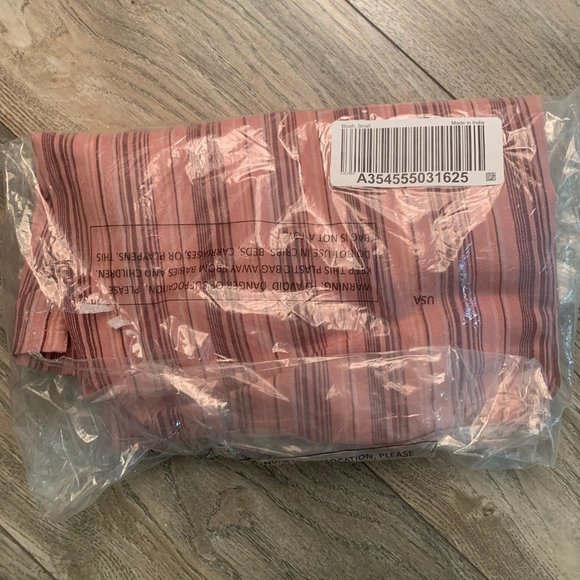 NWT LOGO BY LORI GOLDSTEIN STRIPED WOVEN EMBROIDERED BLOUSE BLUSH SMALL - Picture 7 of 9